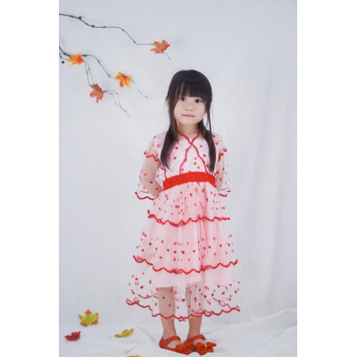 dress tutu chinese red (070611) dress anak perempuan (only 2pcs)